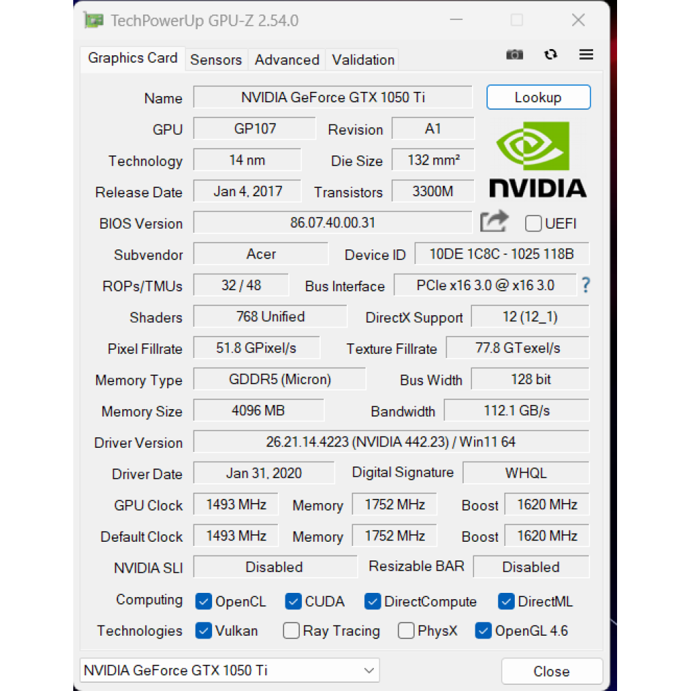 БВ ноутбук Acer Nitro 5 AN515-51-55WL 15.6" FHD/IPS / i5-7300HQ / 16 Gb DDR4 / 256 Gb SSD / Intel HD Graphics 620 + NVIDIA GeForce GTX 1050Ti (4 Gb)