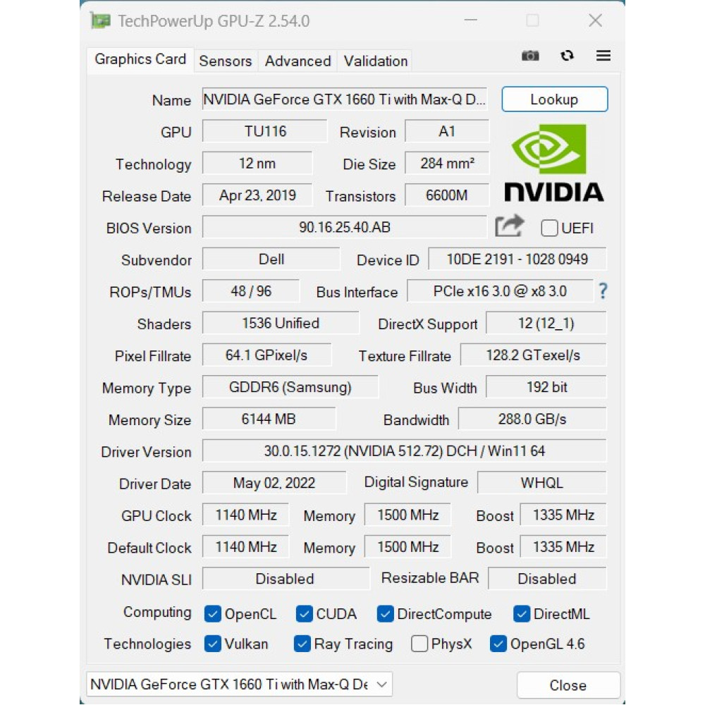 БВ ноутбук Dell G3 3590 15.6` FHD/IPS Матовий / i5-9300H / 16Gb / 1024Gb SSD / NVIDIA GeForce GTX 1660Ti (6 Gb)