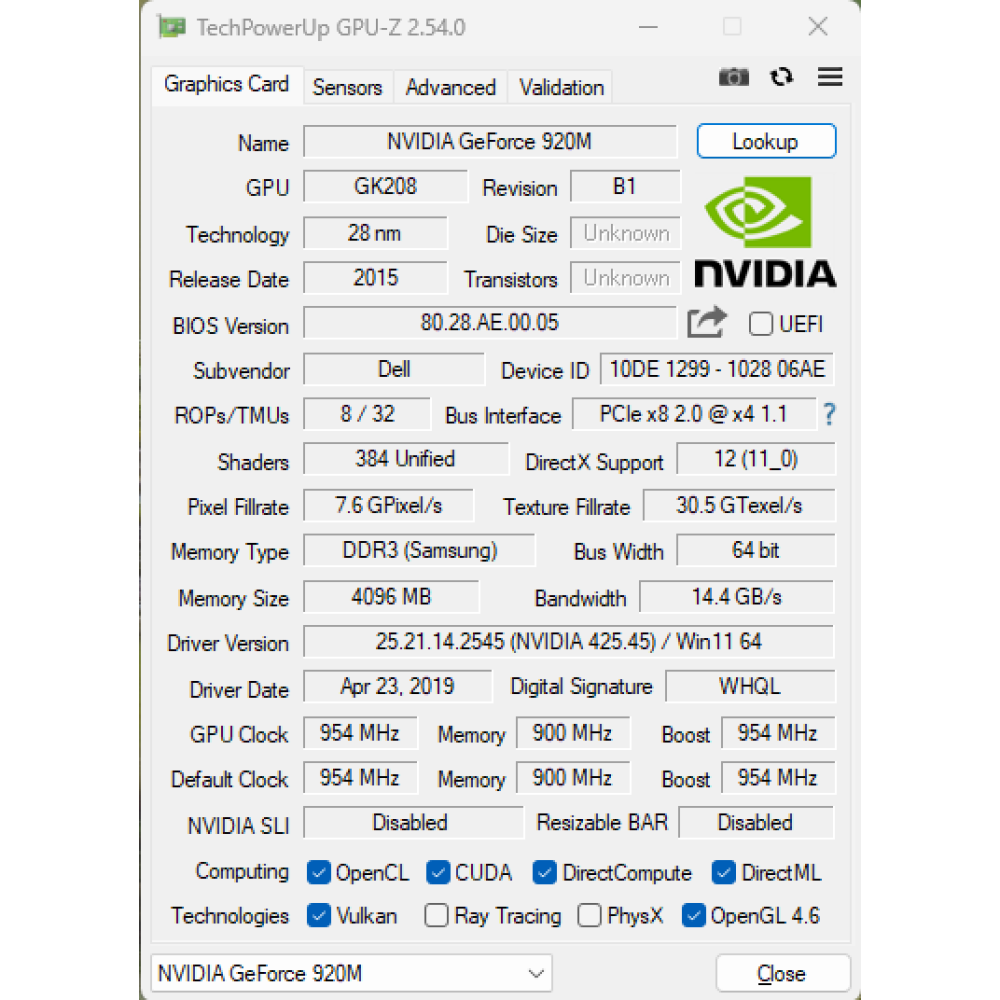 БВ ноутбук Dell Inspiron 5558 15.6" HD / i7-5500U / 8Gb / 240Gb SSD / NVIDIA GeForce 920M (4 Gb)