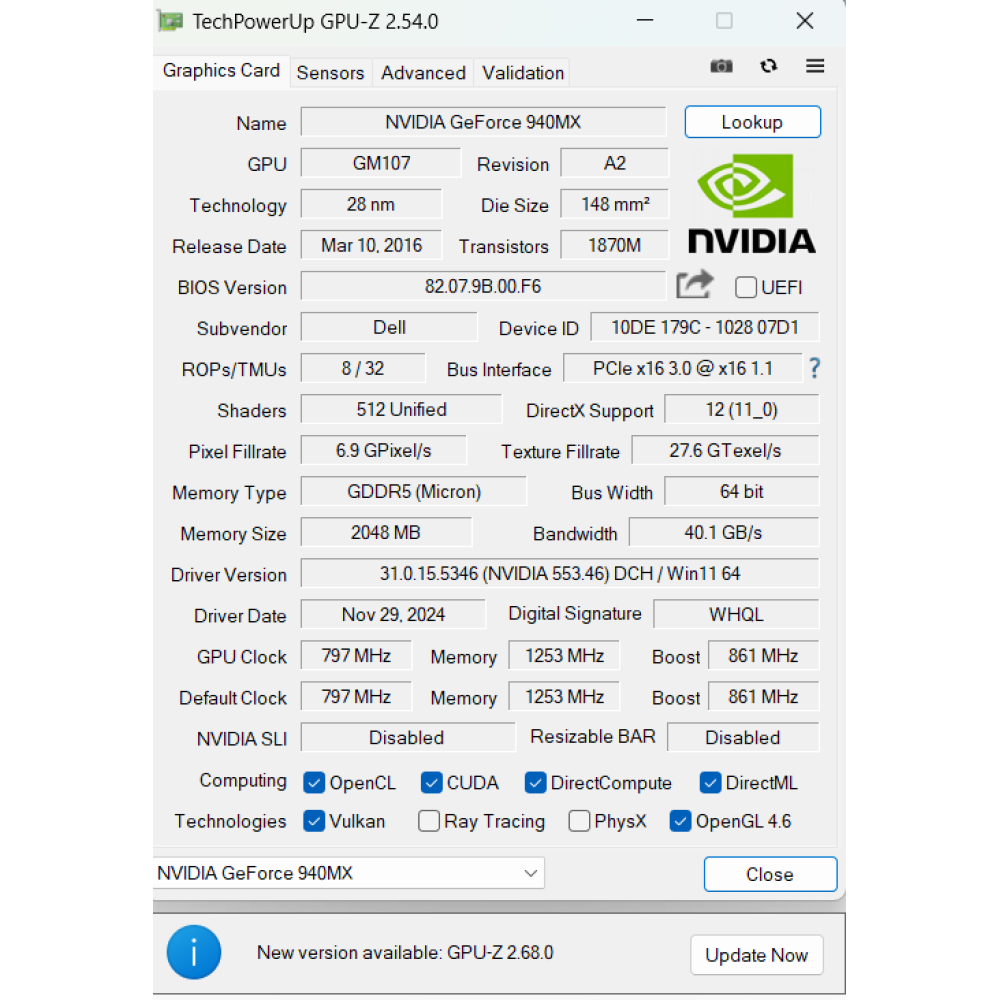 БВ ноутбук Dell Latitude 5580 15.6" FHD/IPS / i7-7820HQ / 8GB / 256GB SSD / NVIDIA GeForce 940MX (2 Gb)