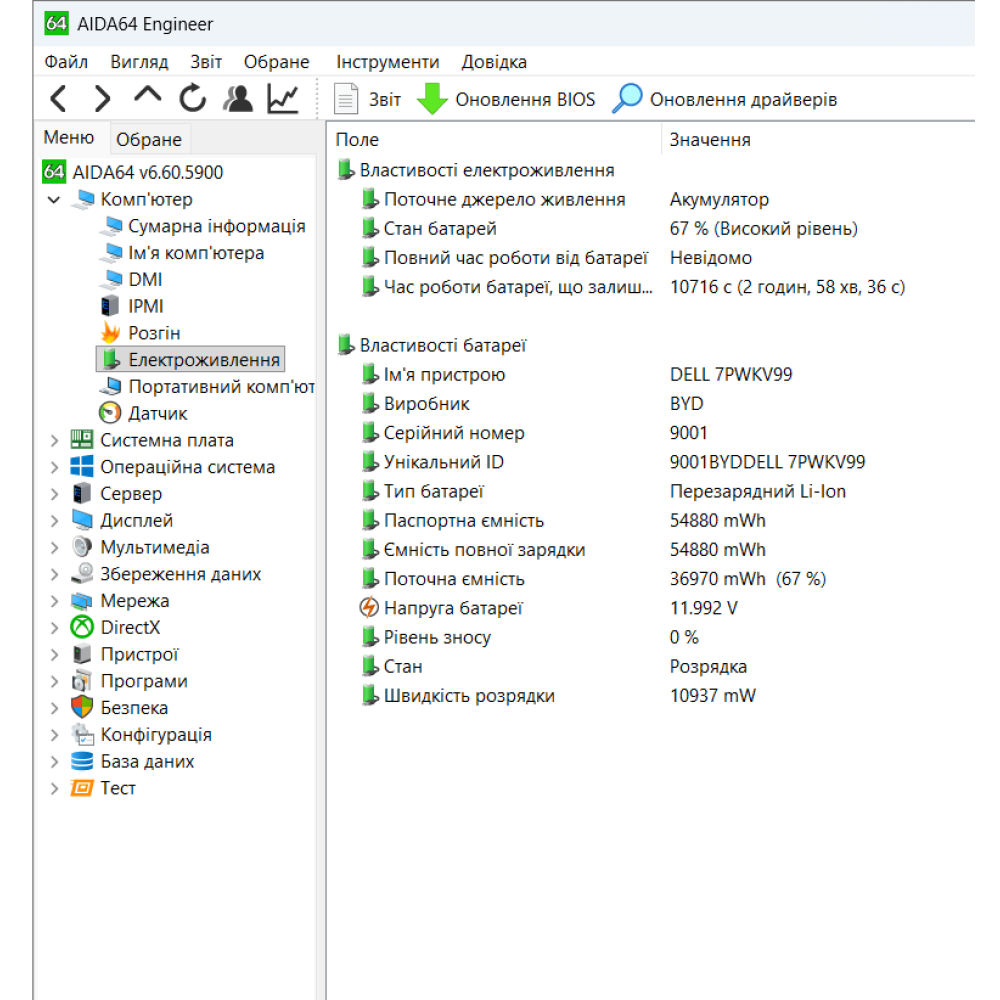 БВ ноутбук  Dell Vostro 15 7510 15.6" FHD/IPS / i7-11800H / 16GB / 512Gb SSD / NVIDIA GeForce RTX 3050 (4 Gb)