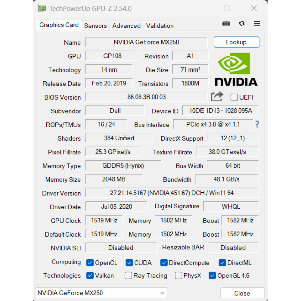 БВ ноутбук Dell Vostro 5590 15.6" FHD/IPS / Intel Core i7-10510U / 16Gb / 512Gb SSD / NVIDIA GeForce MX250 (2 Gb)