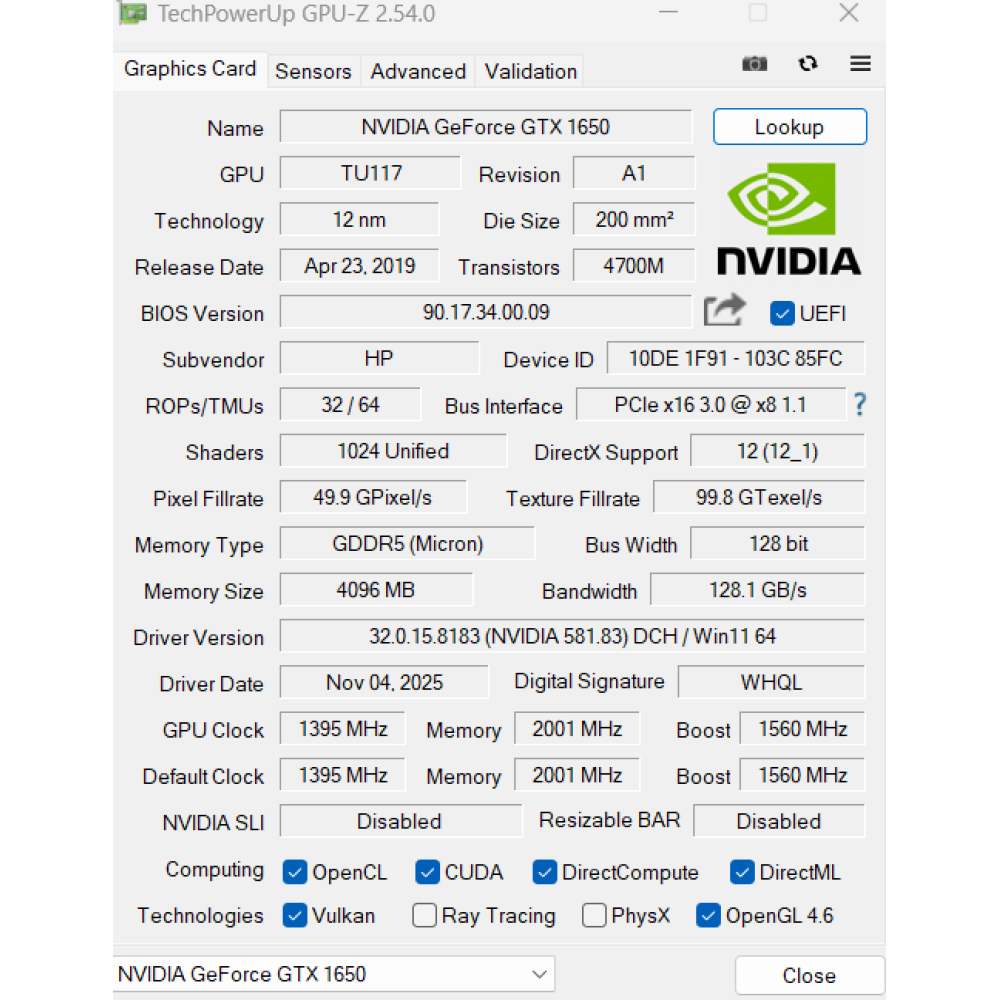 БВ ноутбук HP Pavilion 15-dk0056wm 15.6" FHD/IPS Матовий / i5-9300H / 16 Gb DDR4 / 480 Gb SSD / NVIDIA GeForce GTX 1650 (4 Gb)