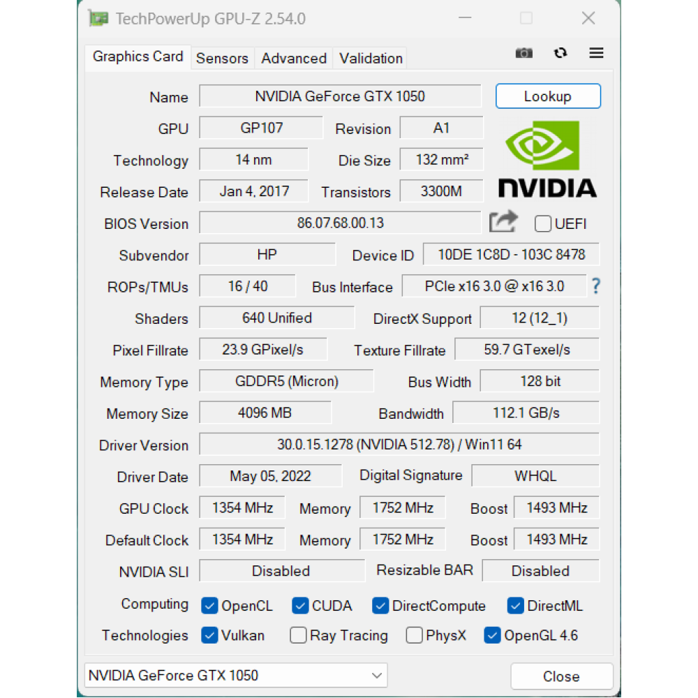 БВ ноутбук HP Pavilion Gaming 15-cx0058wm 15.6" FHD/IPS / i5-8300H / 16 Gb / 480 Gb SSD / NVIDIA GeForce GTX 1050 (4 Gb)