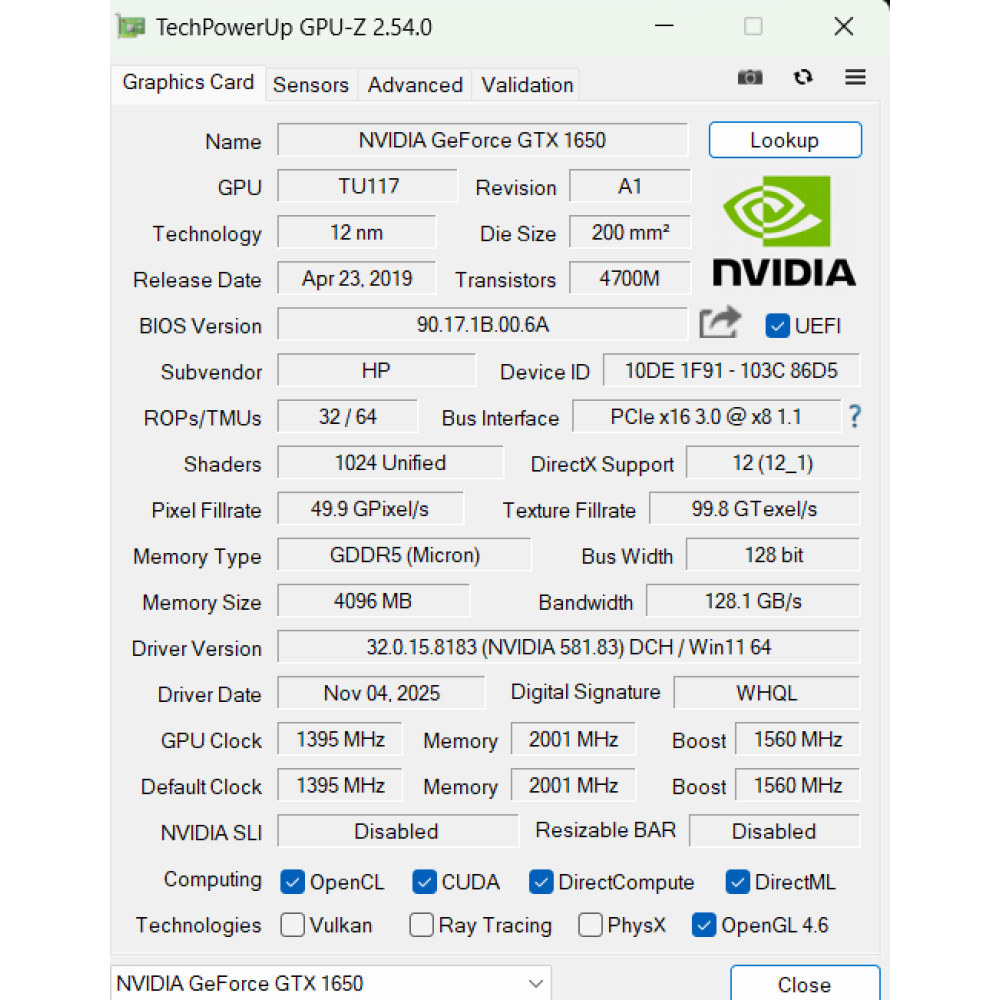 БВ ноутбук HP Pavilion Gaming 15-ec0095nr 15.6" FHD/IPS Матовий / AMD Ryzen 7 3750H (4x8) / 16 Gb DDR4 / 256 Gb SSD + 1TB HDD / NVIDIA GeForce GTX 1650 (4 Gb)