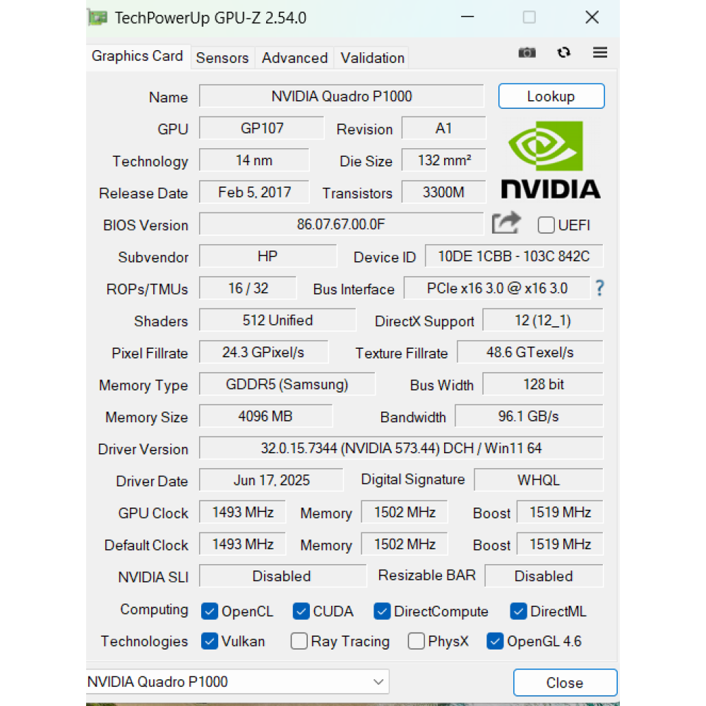 БВ ноутбук HP ZBook 15 G5 15.6" FHD/IPS/i7-8850H/32Gb/512Gb SSD/NVIDIA Quadro P1000 4 Gb
