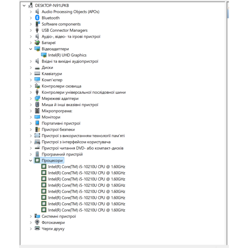 БВ ноутбук Lenovo ThinkPad L15 Gen 1 15.6" FHD/IPS Матовий / Intel Core i5-10210U / 16 Gb DDR4 / 256 Gb SSD / Intel UHD Graphics