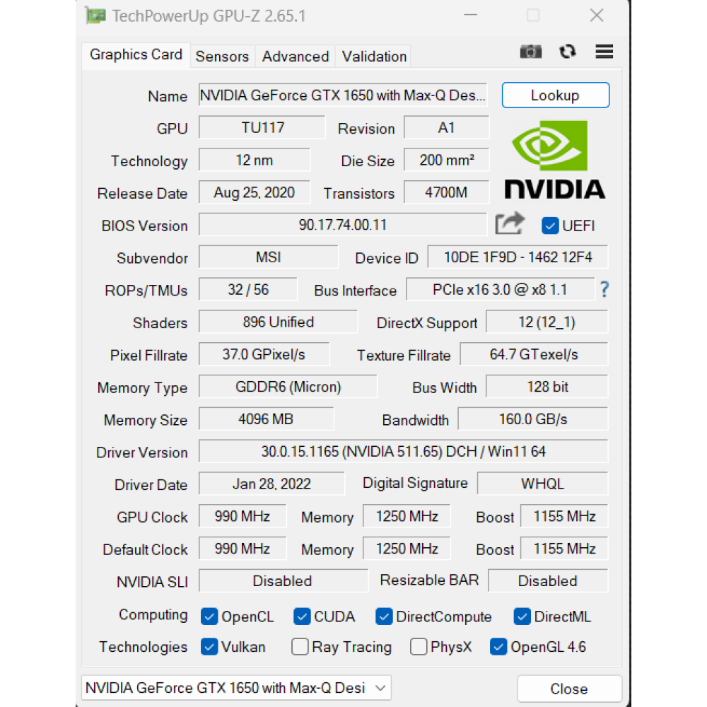 БВ ноутбук ноутбук MSI GF63 Thin 10SC 15.6" FHD / i5-10500H / 16GB / 480 Gb SSD / NVIDIA GeForce GTX 1650(4 Gb)